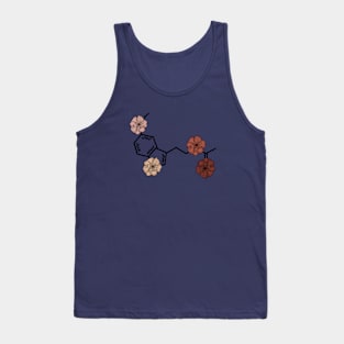 Floral Melatonin Molecule Tank Top